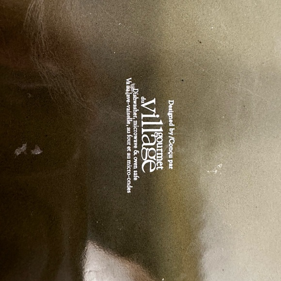 Gourmet du Village Bistro Collection Brie Cheese Fromage Baker dark green Round - Picture 4 of 8